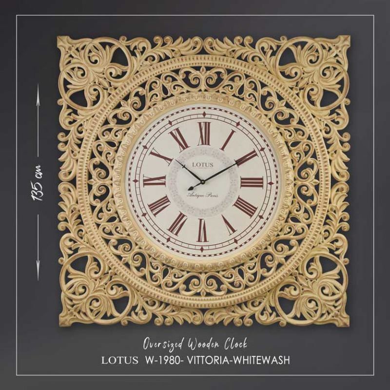 W-1980-VITTORIA - ساعت دیواری چوبی ویتوریا لوتوس 3