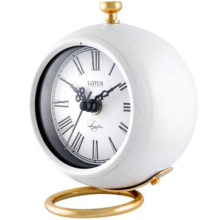ساعت رومیزی شوگرلند طلایی لوتوس مدل BS600-SUGARLAND-W/G