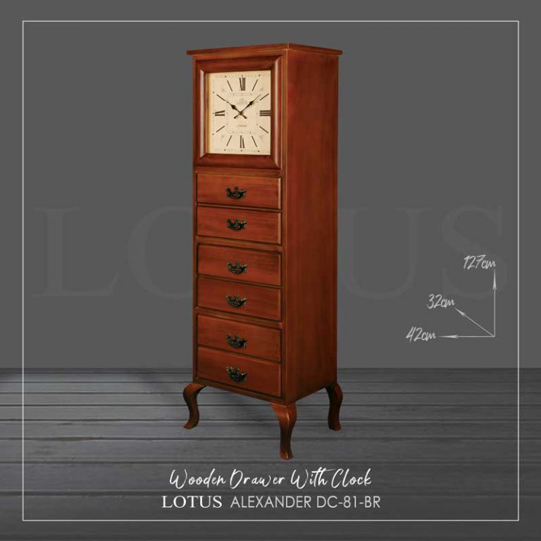 ساعت ایستاده لوتوس دراور ساعت lotus