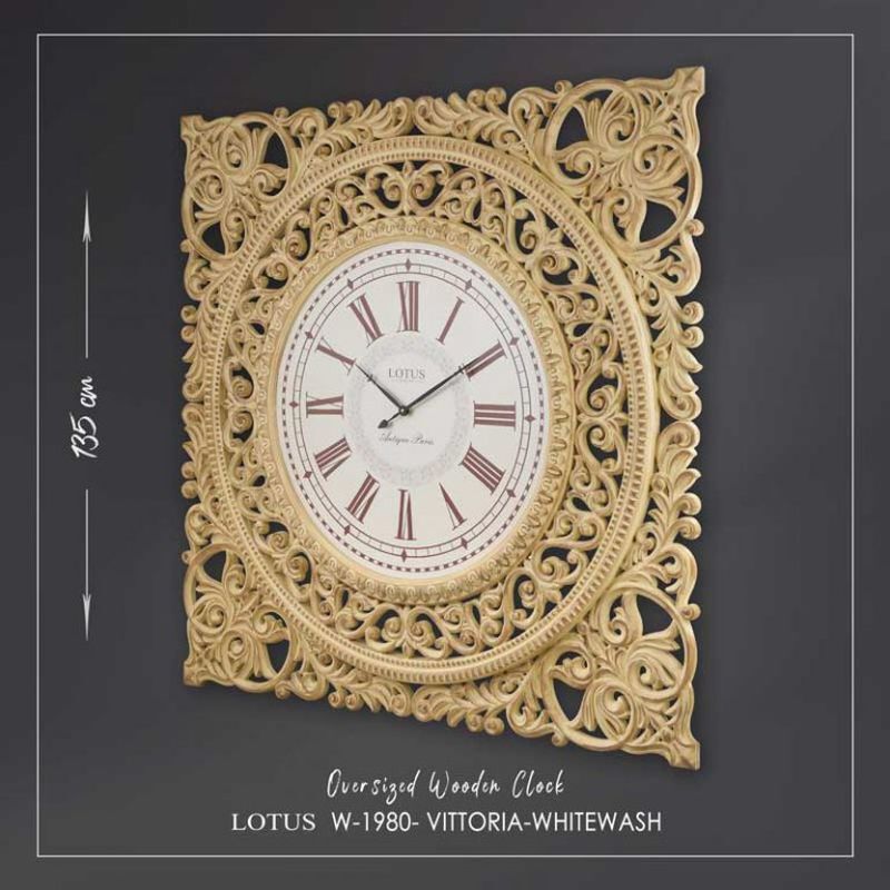 W-1980-VITTORIA - ساعت دیواری چوبی ویتوریا لوتوس 5