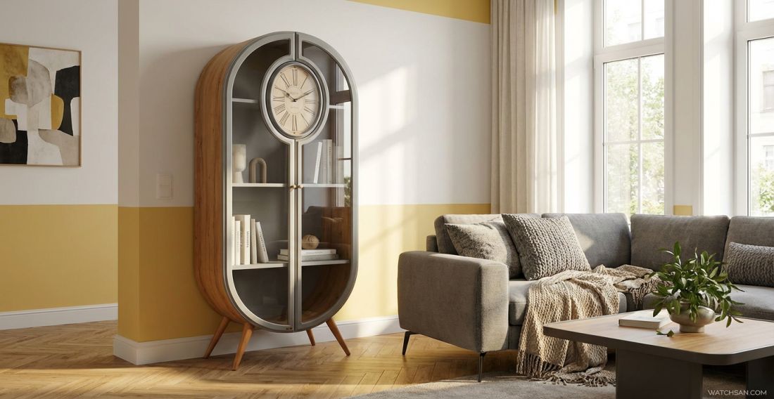 ویتریت ساعت کتابخانه لوتوس