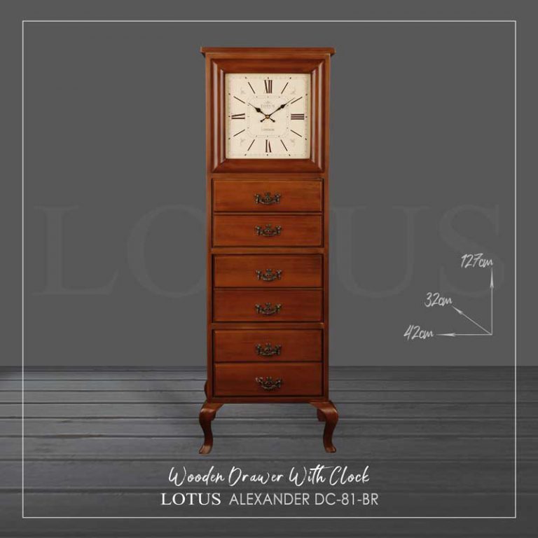 ساعت ایستاده لوتوس دراور ساعت lotus